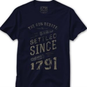 1791 Nation short sleeve graphic t-shirt guns history 2X XXL patriotic American